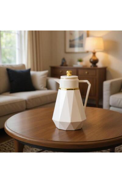 Other Coffee and Tea Serving Thermos 1L - Light Beige and Gold