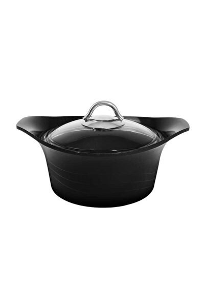 Akdeniz Ametist Kendinden Kulplu Cam Kapaklı 24 Cm Derin Döküm Tencere