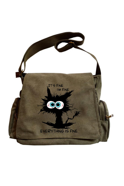 Touz Moda Geantă unisex cu imprimeu Cute Cat Seriouse