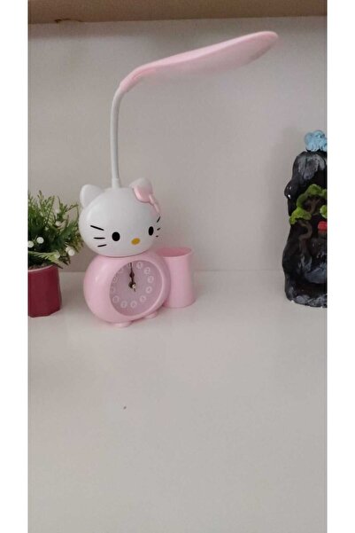 FAMEMUS ACCESSORY Hello Kitty Hem Gece Lambası Hem Çalarsaat hemde Kalemlik lamba dahil boyut 40cm