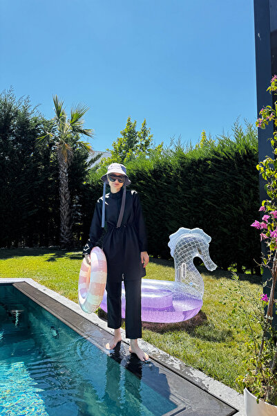 Mevra Μαύρο μαγιό με πώμα