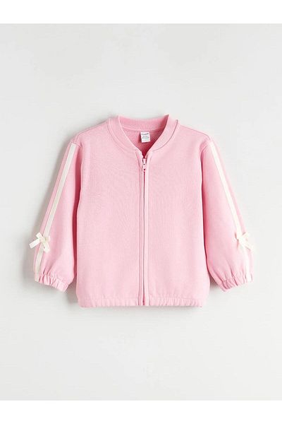 LC Waikiki Lcw Crew Neck Bow Detailed Girl's Cardigan (W5)
