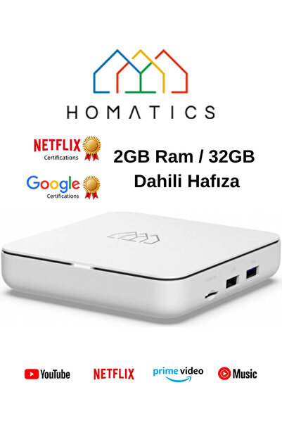 Homatics Box R 4k Lisanslı Android Tv Box 2gb 32gb Ram