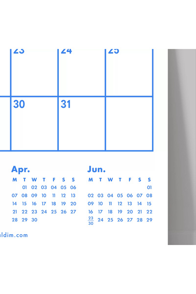 bi'aldım 2026 Aylık Planlayıcı Duvar Takvimi, Önceki ve Sonraki Ay Takvim, 33X48 cm & A4 Poster Takvim, Canlı