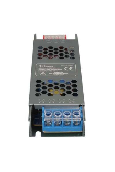 Zibox Ledx ALN-M12165 12 Volt 16.5 Amper 72X24X12Mmultra Slim Metal Kasa Adaptör
