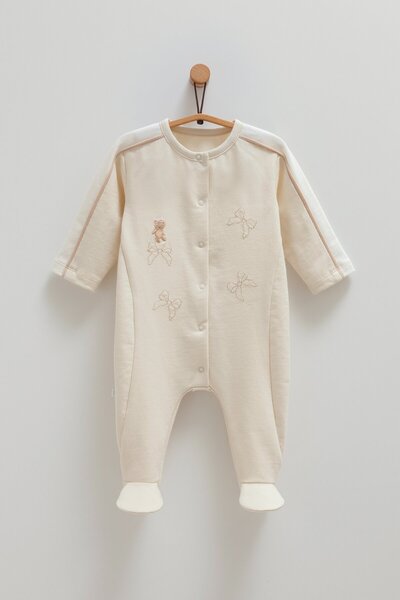 Caramell Chic Girl's Clip-On Jumpsuit - Stone