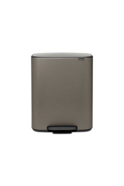 Brabantia سلة المهملات بدواسة بو بلاتينيوم 60 لتر