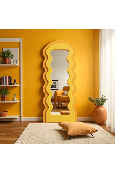 Muummirror 180x70 cm Dalgalı Eşsiz Dekoratif Ledli Boy Aynası - Ledli Pintere...