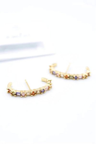 No8 Home Jewelled Earrings - Gold