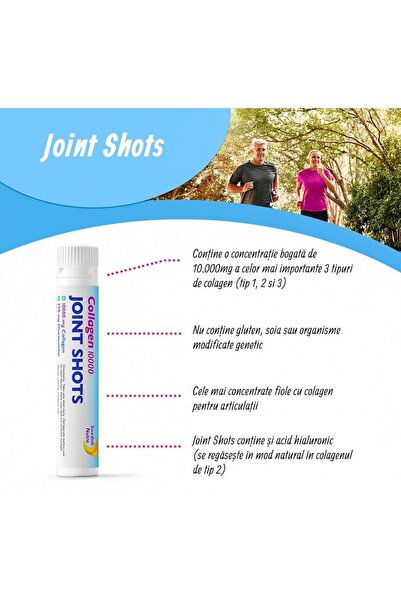 Swedish Nutra Joint Shots – Colagen Marin lichid hidrolizat de tip 1,2 si 3 cu 10.000mg, 20 fiole