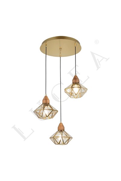 LUCEA KRAMER 3 LU ANTİK LAK AVİZE 3XE27