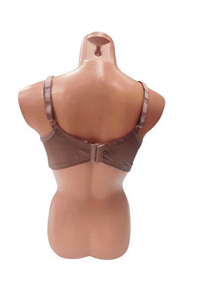 wear treasure C Cup Wireless Sponge Front Fabric and Tulle Detailled Side Support Wire Recovery Bra