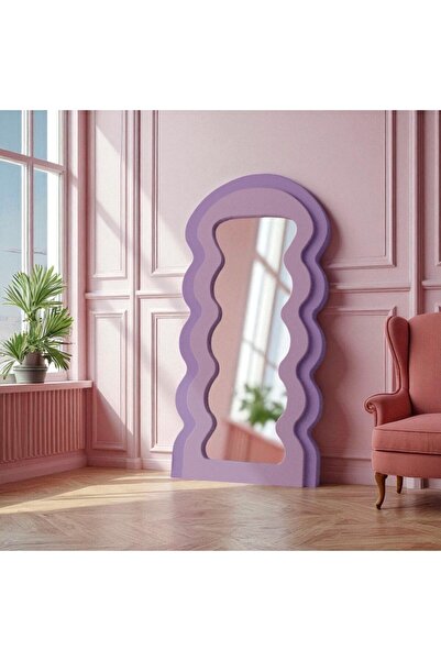 Muummirror 180x70 cm Dalgalı Eşsiz Dekoratif Ledli Boy Aynası - Ledli Pintere...