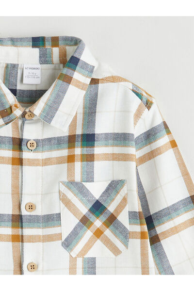 LC Waikiki New Season Plaid Patterned Boy's Shirt