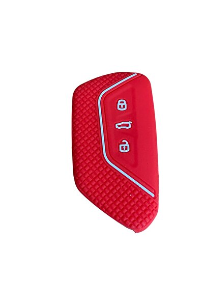 İKTUNING Vw New Golf 8 -Golf 8.5 Red 1 Color Silicone Key Case