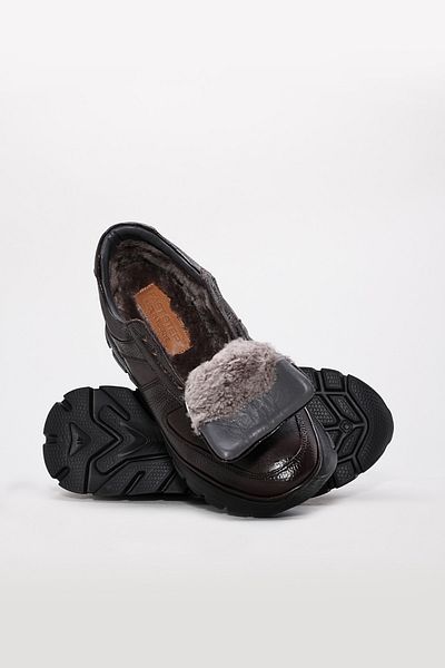 Ayakkabıhane Fur Inside Genuine Leather Brown Men's Casual Daily Shoes Ah08214111315133