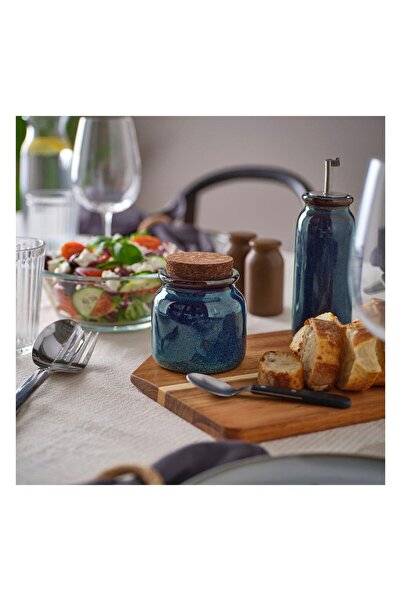 IKEA Brugdhaj Ceramic Jar Blue 0.3 Lt 00596175