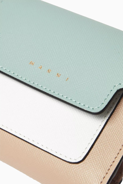 Marni Colour-Blocked Saffiano Deri Cüzdan, Çok Bölmeli Şık Tasarım