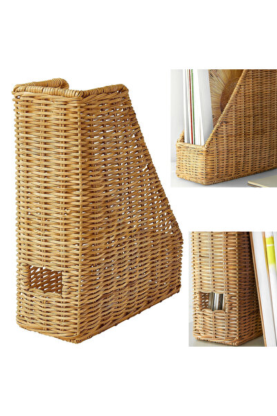IKEA Rattan File Holder Brown 22Cmx28Cm