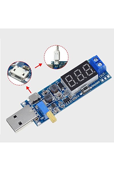 AEK-Tech DC-DC USB Boost Güç Kaynağı Voltaj Regülatör Modülü 5V to 3.3V 9V 12V 24V