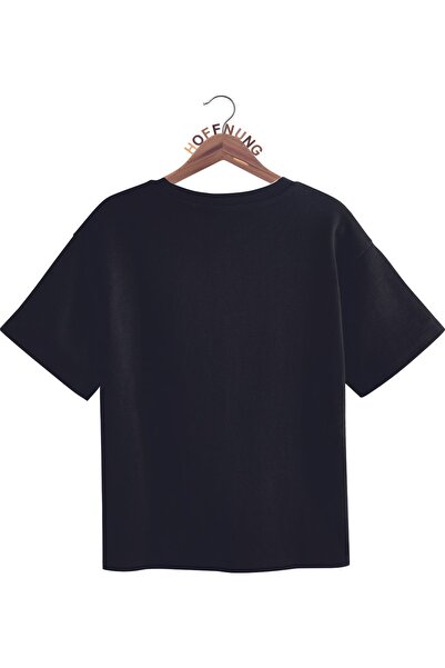 HOFFNUNG Unisex Men/Women Crew Neck on Attack Eagle Oversize T-Shirt