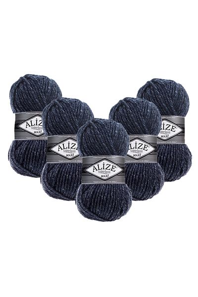 Alize Superlana Maxi 5-Pack – 805 -Thick Knitting Yarn for Winter Sweater Cardigan and Scarf