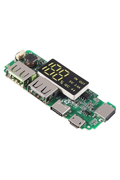 AEK-Tech 18650 Lityum Pil Şarj Modülü Dijital Göstergeli 5V2.4A 2A 1A Dual USB Çıkış