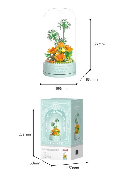 balody Dandelion’S Promise Music Box Building Block Set – 372 Pieces