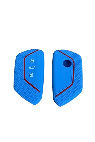 İKTUNING Vw New Golf 8 -Golf 8.5 Light Blue Color 2 Pcs Silicone Key Case
