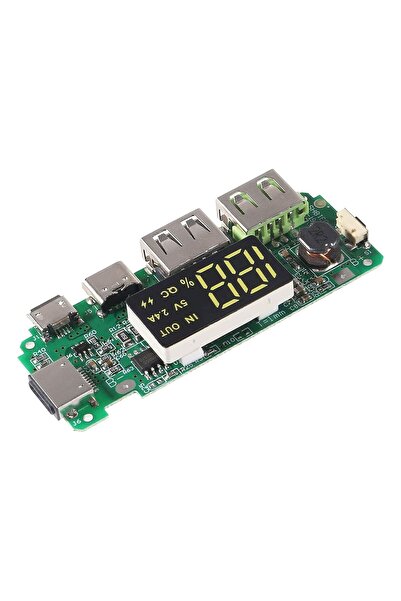 AEK-Tech 18650 Lityum Pil Şarj Modülü Dijital Göstergeli 5V2.4A 2A 1A Dual USB Çıkış