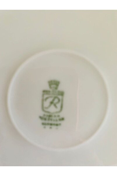 Bavaria Antika Beyaz Rölyefli ve Altın Yaldızlı Çiçek Desenli Alman Porseleni Zarif Sunum Tabağı