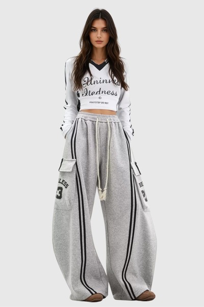 DEEFWEAR Y2K Pocket Detail Knitted Trousers Tracksuit