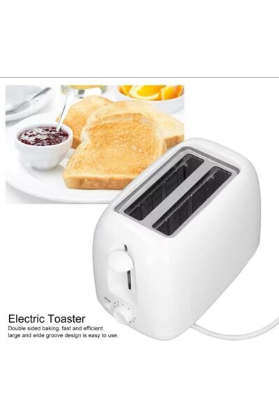 Generic Stainless Steel Toaster with Two Slots | Even Toasting | Adjustable Browning Control | Compact Desig