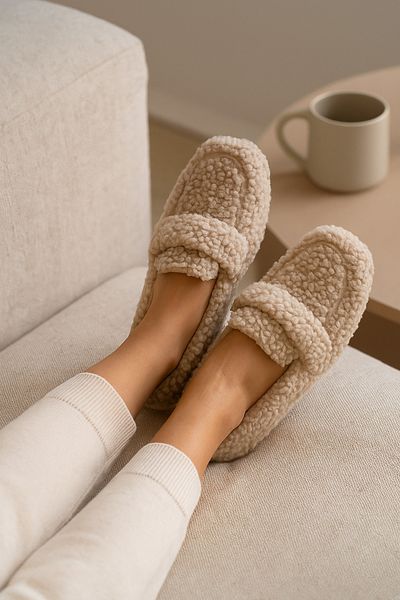 StWenn Ultra Soft Plush Women's Home Slippers No Sound Lightweight Sole Slippers