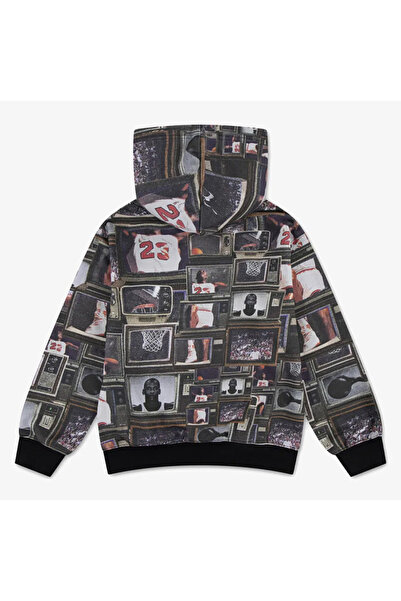 Nike Jordan Non-Iron Hooded Patterned Double Yarn Boys' Sweatshirt 95F092