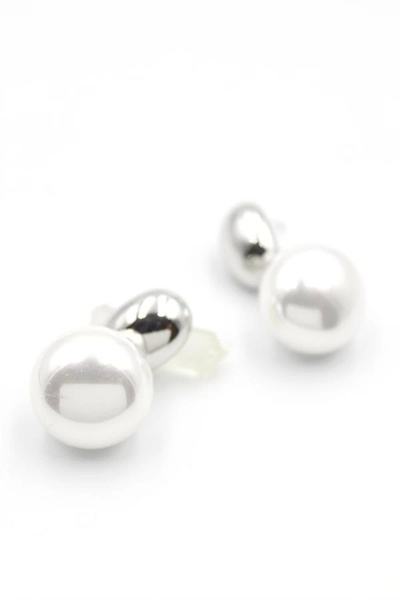 No8 Home Pearl Earrings - Silver