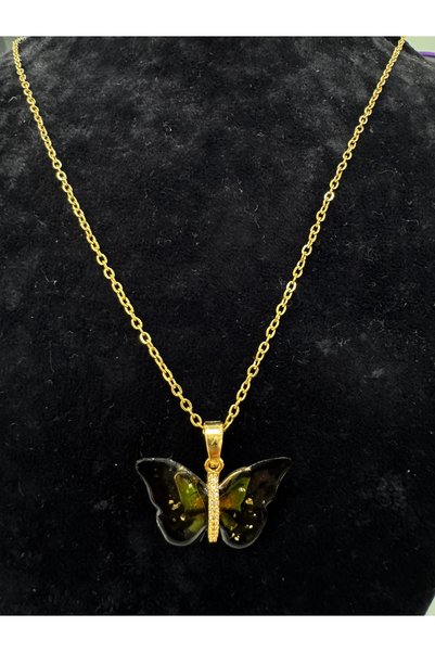 VLDORO D'Oro Gold Butterfly Steel Necklace