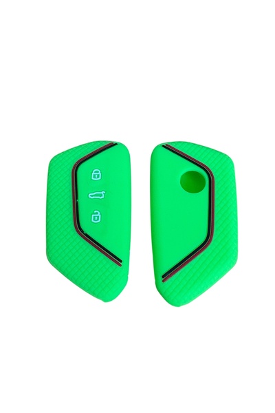 İKTUNING Vw New Golf 8 -Golf 8.5 Light Green Color 2 Pcs Silicone Key Case