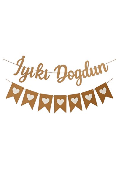 Partifabrik مجموعة زينة حائط من ورق الكرافت لعيد الميلاد السعيد