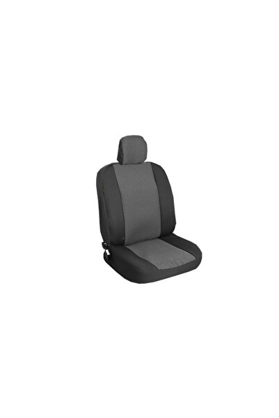 SMARTIC Huse de scaune SMARTIC, dedicate pentru Dacia Logan 2 2012, material textil, 11 bucăți, negru/gri