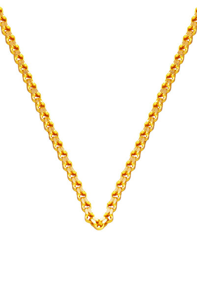 Bilezikci Güverse Altın Zincir (3mm Enli) 55 cm.