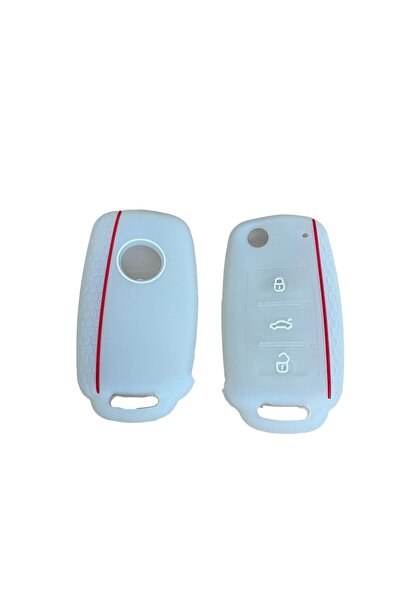 İKTUNING 2Pcs Silicone Key Case for Vw Polo Golf Passat Cc Jetta Scirocco Cad...