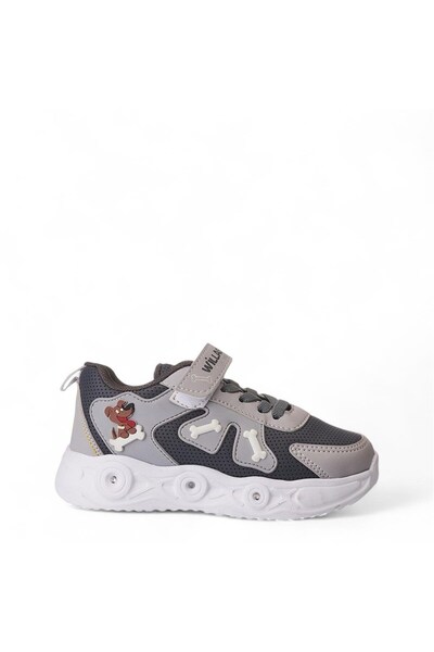 AlbiShoes Children's Cute Friendly Dog Figured Lighted Seasonal Winter Children's School Sneaker Sports Shoes
