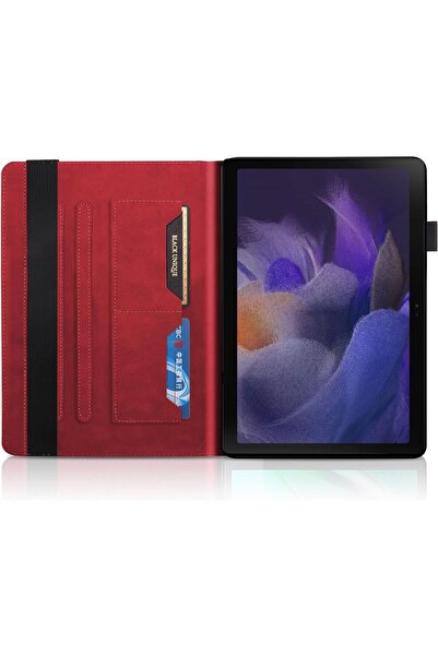 OEM Samsung Galaxy Tab A8 10.5 inch 2021 (SM-X200/X205/X207) PU leather case, red Tree of Life