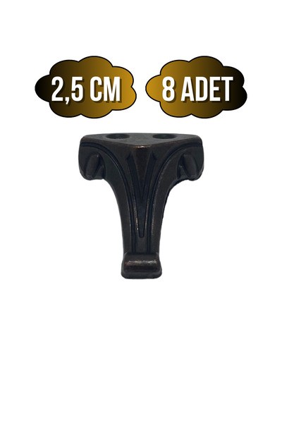 DSYapıAksesuar Fashion Metal Leg Dowry and Gift Box Furniture Leg(2.5cm)(Bronze)(8 Pcs)