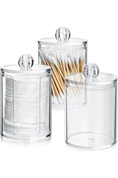 OEM Dischete demachiante și dozatoare pentru bețișoare demachiante, set de 3 bucăți