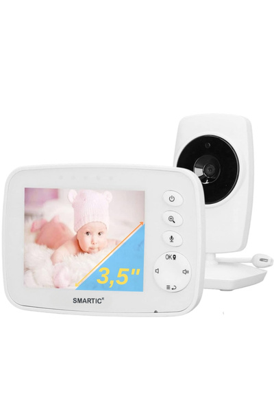 SMARTIC Baby Monitor SM32, Display 3.5 inch, Range 300m, WI-FI, 360-degree Rotation, Talk-Back, Voic