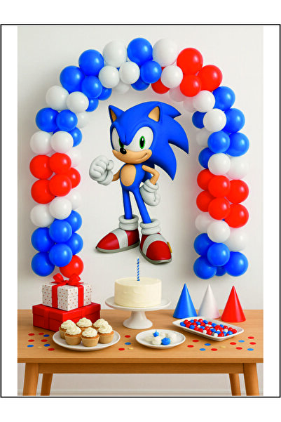Masal Şekerleme Sonic Balon Zincir - Doğum Günü Süsleme Seti