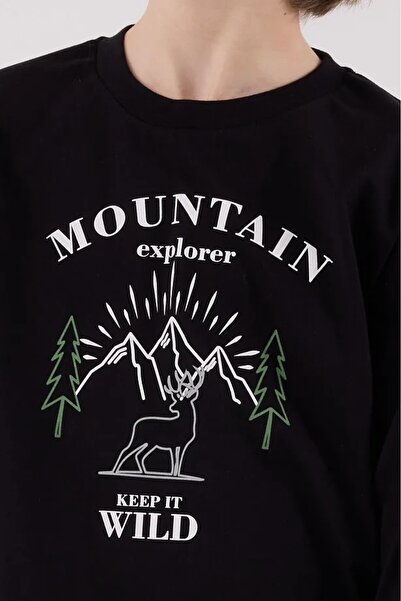 Arnetta %100 PAMUK BİSİKLET YAKA UZUN KOLLU ERKEK ÇOCUK PİJAMA TAKIM