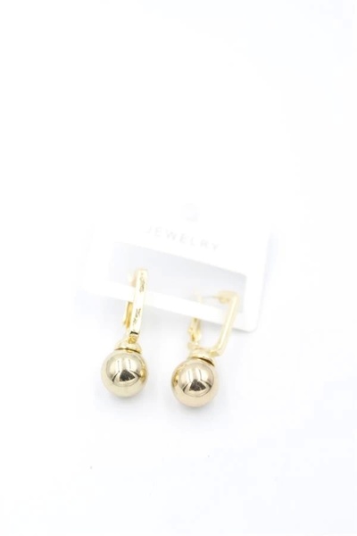 No8 Home Ball Earrings - Gold